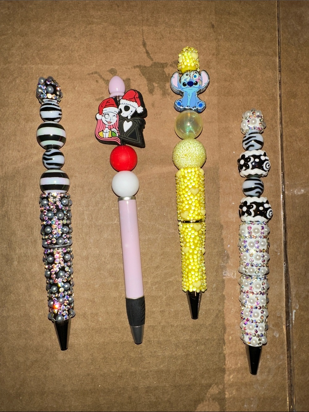 Handmade Decorative Character Pens - Yellows, Pink, Black & White $17 Each 🦩